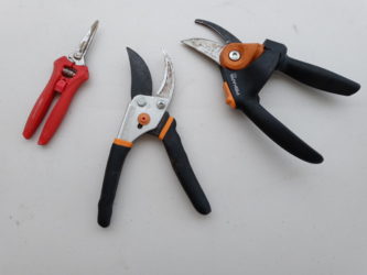 garden tool sharpening, pruners, loppers and mower blades