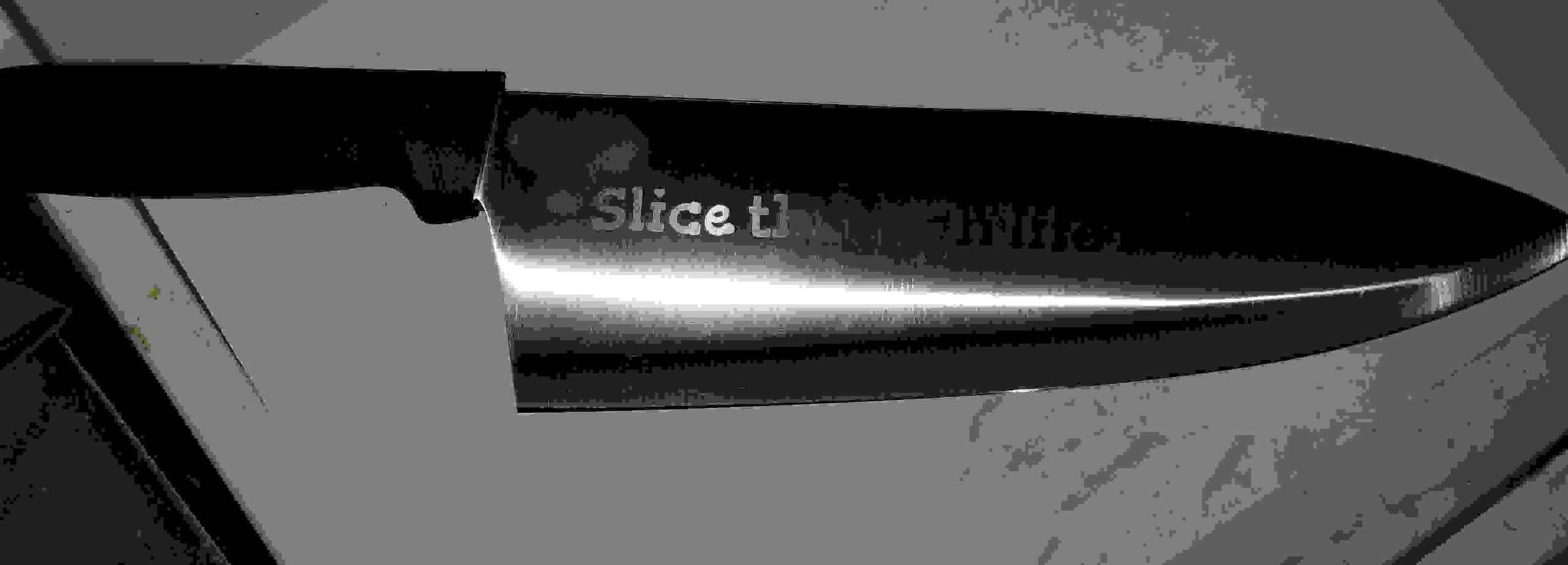 engraved cooks knife
