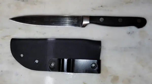 utility knife with made to order sheath
