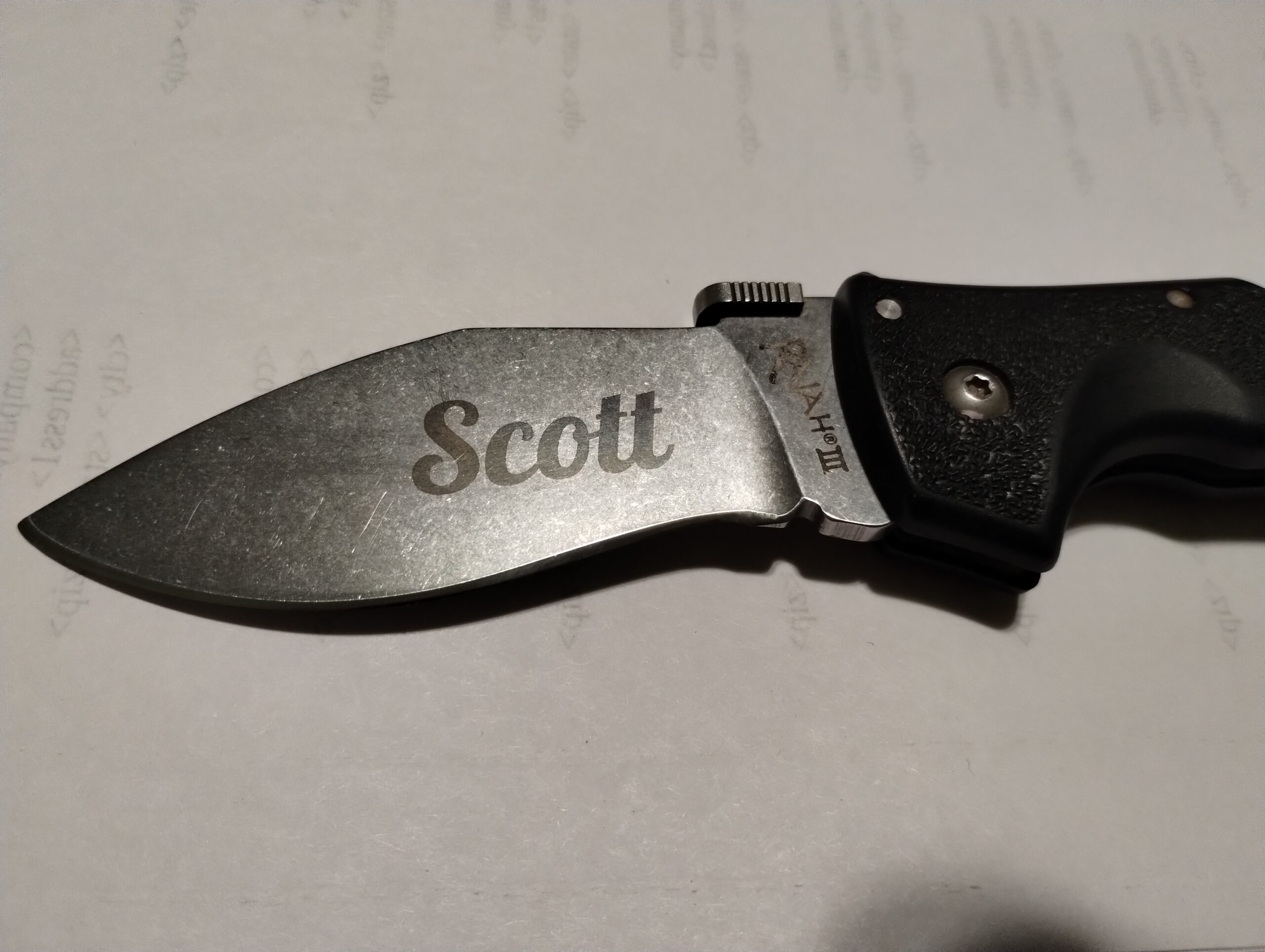 knife with name