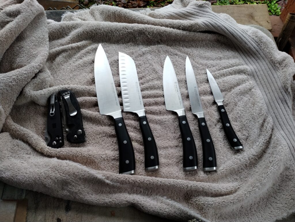 Knives I sharpened here in Seattle