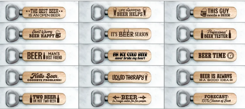 Laser Engraved Bottle Opener with Handle X6