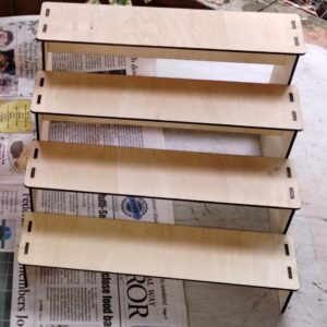 laser cut display shelf