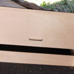 2 level laser cut display shelf with custom engraving larger