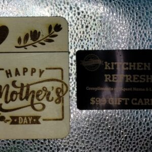 Laser Engraved Wooden Gift Card Holder