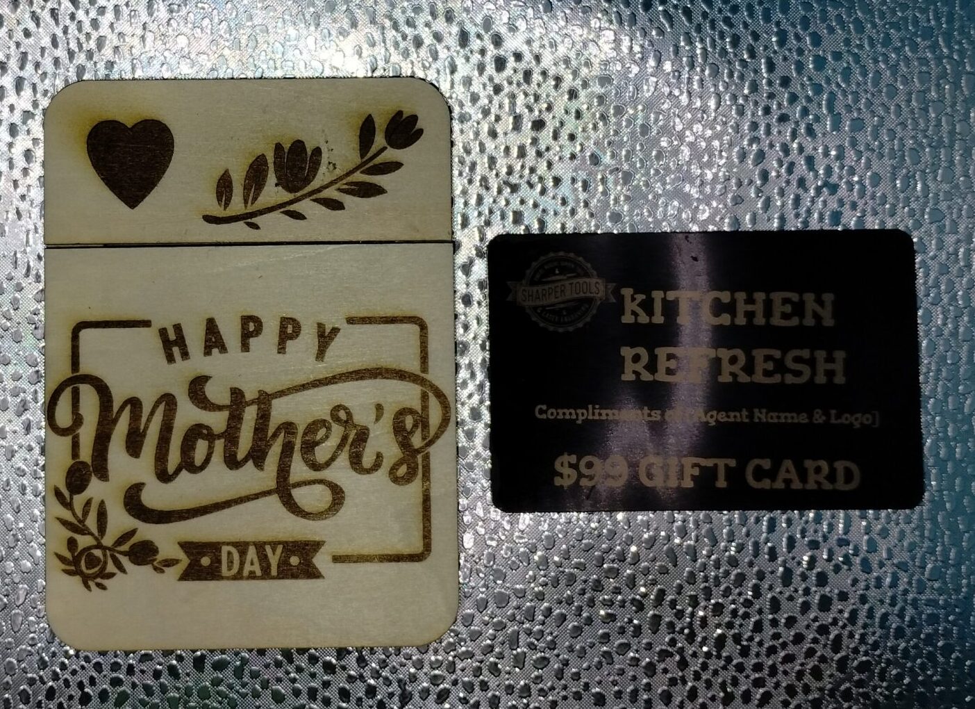 Laser Engraved metal Gift Cards $59 - Image 2