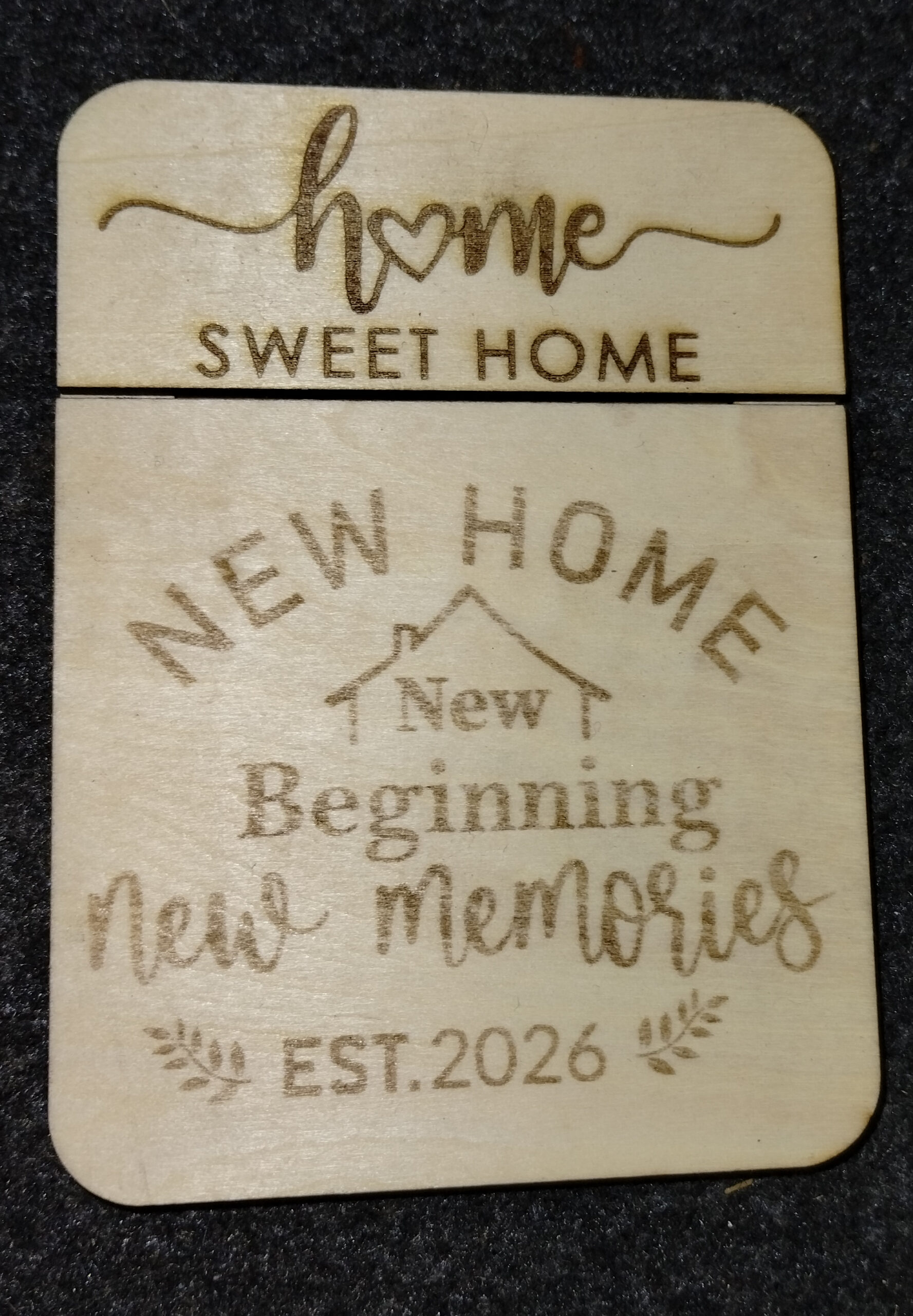 Home sweet home, gift card holder