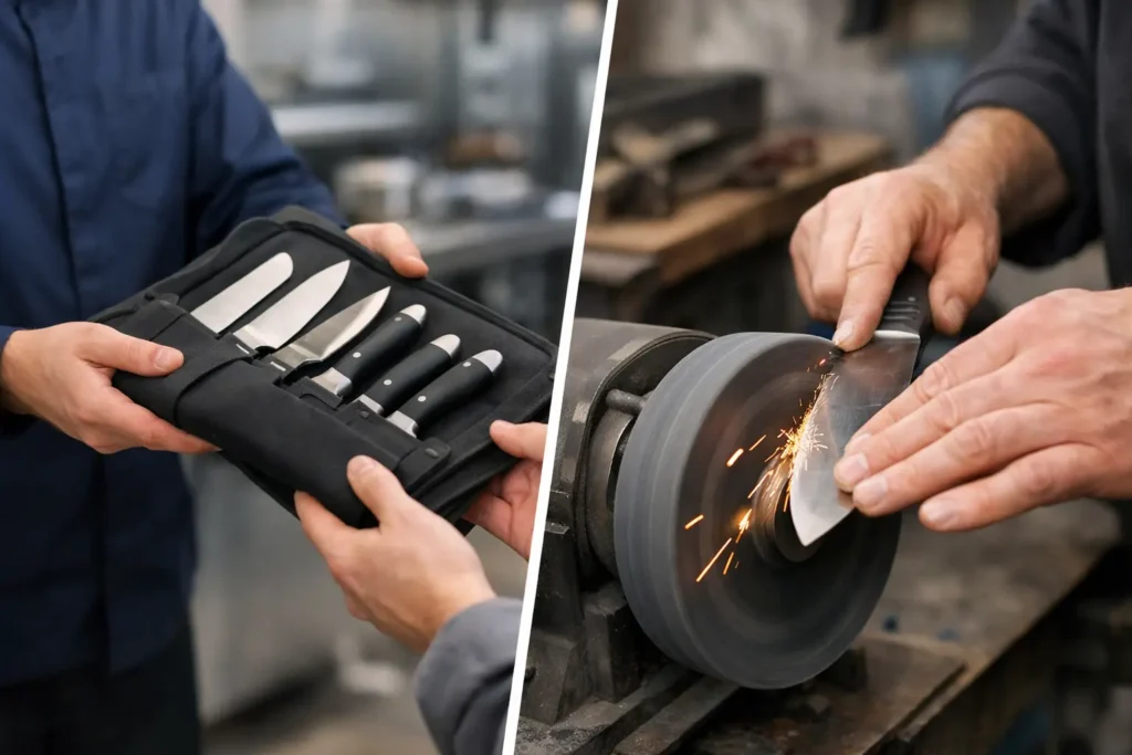 Knife Exchange Service vs Sharpening